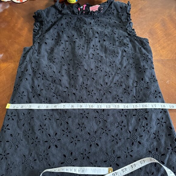 Kate Spade Black Daisy Eyelet Shift Dress Sleeveless Short Sz 8 Women’s - Picture 13 of 16